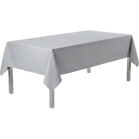 Nappe en polyester Essentiel 145 x 200 cm gris souris