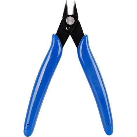 Pince Coupe-Fil - Acier Carbone - Embout Incliné 45° - Poignées Antidérapantes en Caoutchouc - 13 cm - Pour Bijouterie Électronique Modélisme (1/2)
