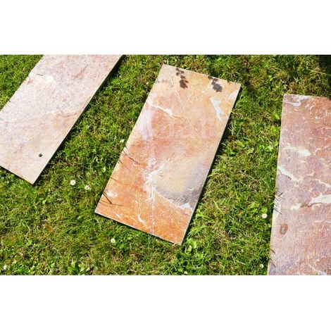Pas Japonais Ardoise CORTEN 80x30 - Pack de 16 pièces