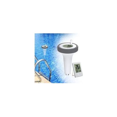Thermomètre Intérieur et Extérieur Flottant sans Fil,Piscine Thermomètre Flottant Jauge,Thermomètre de Piscine Numérique avec écran LCD pour Bassin de Spa de Piscine Intérieure Extérieure 1jeu TONCHEA (1/4)