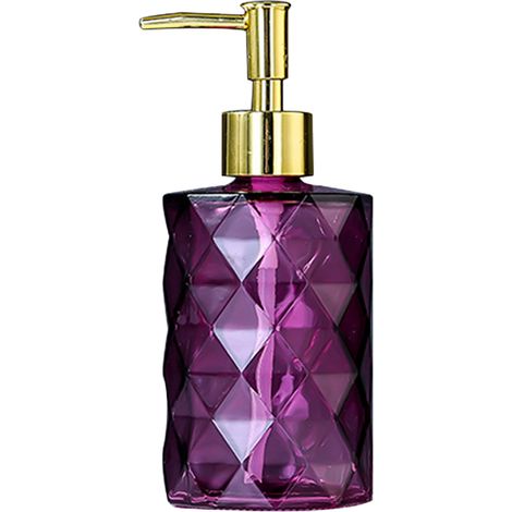 Distributeur De Savon - Verre 350 Ml - Pompe Antirouille - Salle De Bain Cuisine Bureau - 1 Pièce (1/5)