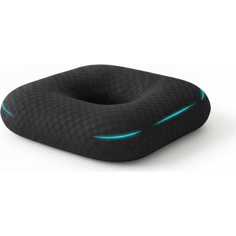 Coussin Donut Coccyx 40×38 cm – Oreiller d’Assise Ergonomique avec Trou – Coussin Chaise Bureau (1/5)