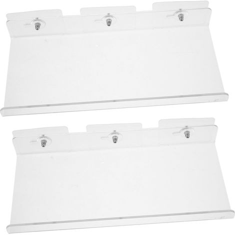 2 Pièces Étagère Murale Transparente Acrylique pour Plantes Support U-forme avec Ventouses Rangement Optimisé pour Fleurs Balcon et Cuisine (1/5)