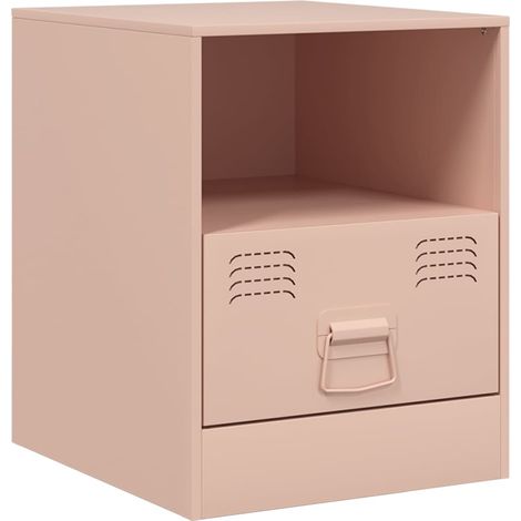 Maison Exclusive - Nachttisch Rosa 34,5x39x44 cm Stahl