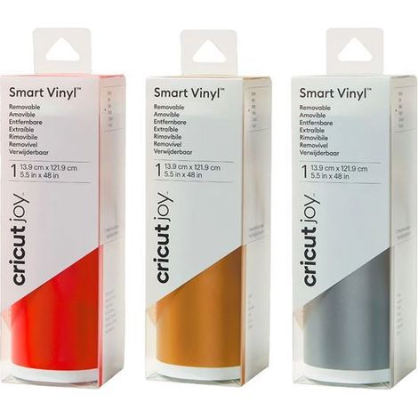 3 autocollants amovibles en vinyle mat 122 x 14 cm - rouge, argent, or