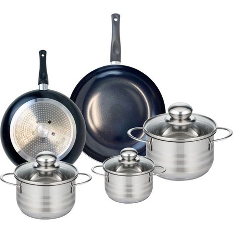 Ensemble de 2 Poêles de cuisson 20 et 24 cm et 3 faitouts 12, 14 et 16 cm Elo Prima Brillant (1/5)