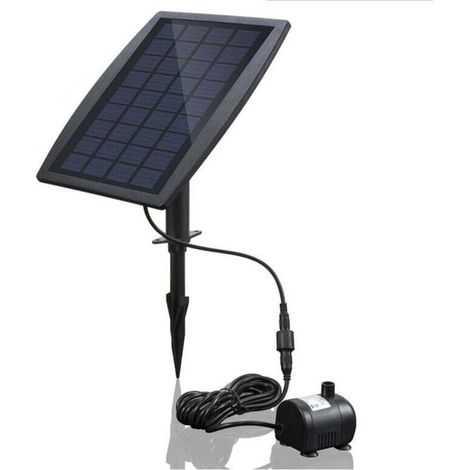 Pompe à eau solaire 200L/H avec panneau solaire fontaine de jardin fontaine de jardin prise dans la fontaine solaire pompe de bassin solaire sans brosse 9V 2.5W pompe à eau
