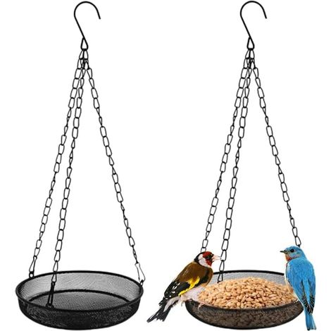 2 Pièces Bain d’Oiseaux à Suspendre, Mangeoire Oiseaux Exterieur suspendues, Abreuvoir Oiseaux Exterieur suspendues, Mangeoire à Oiseaux Suspendue (1/4)