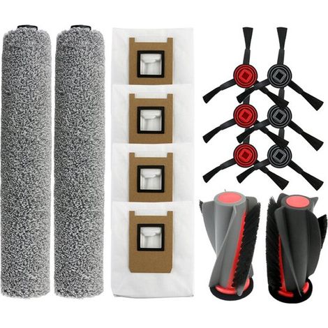 13 accesorios de repuesto para aspiradoras robot Eufy Omni E25 a Eufy Omni E28: incluyen 1 cepillo principal, 4 bolsas para el polvo, 6 cepillos laterales y 2 mopas giratorias. (1/5)