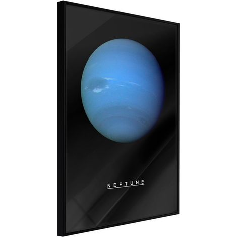 Affiche Murale Encadrée "The Solar System Neptun" 21 x 30 cm Noir