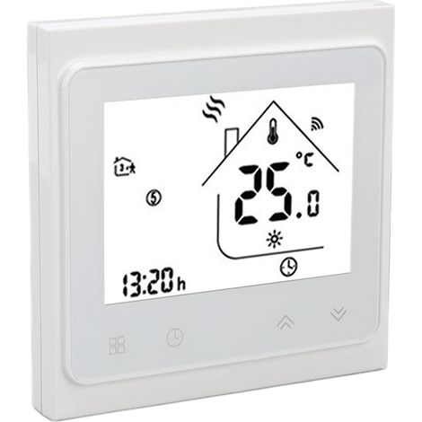 Thermostat intelligent Zigbee pour application mobile, commande vocale, chauffage d'eau à distance, 95-240 V CA, blanc