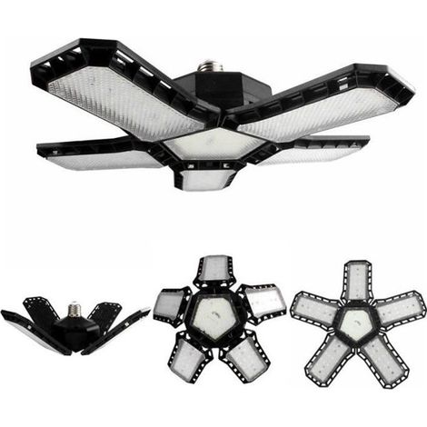 Éclairage de garage LED 80W 15000 lumens déformable culot E27/E26 angle 360° pour plafond ou mur (1/5)