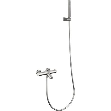 Mezclador termostático combinado ducha bañera latón cromado