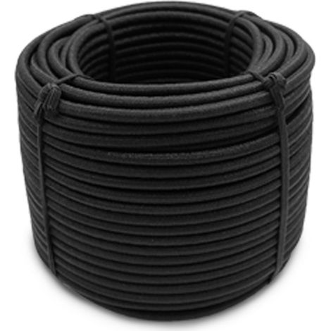 Linxor – Tendeur élastique polyéthylène 50 mètres x 8 mm – Résistant aux UV – Pour bâches d’hivernage et pergolas – Noir
