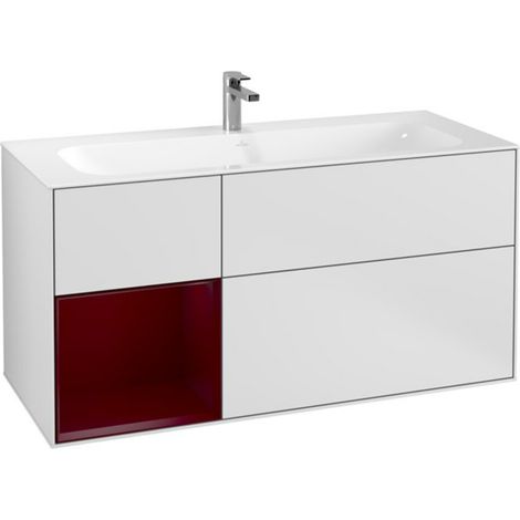 V&B Waschtischunterschrank Finion 119,6x59,1cm, Reg li Peo, wh. m lacquer (1/2)