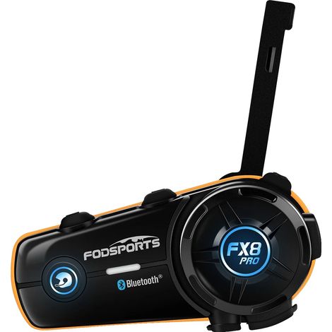 Interphone Bluetooth pour casque de moto, connectez jusqu'à 8 pilotes, interphone et streaming de musique simultanés, radio FM intégrée (1/5)