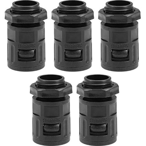 Sourcing Map Cable Gland Connector Tube AD15.8 M18 Corrugated Screw Clamps Pipe (1/5)