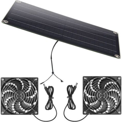 Ventilateur de Fenêtre Solaire, 12 V 10 W, Efficace, Installation Facile, Kit de Ventilateur de Panneau Solaire, Vent Puissant pour Hangar (1/5)