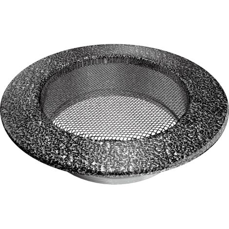 Lüftungsgitter rund Ø 125 schwarz und silber (1/3)