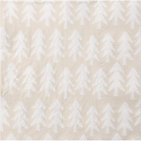 Eglo Servietten Bäume Pasig beige/weiß 16,5 x 16,5 cm - 20er Pack Servietten (1/2)