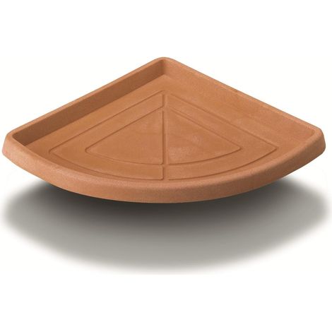 Sottovaso Angolare in Resina 42 cm. Anticato
