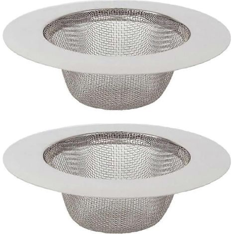 Lot de 2 passoires d'évier de cuisine, passoire d'évier en acier inoxydable, bonde de vidange en acier inoxydable, passoire d'évier de cuisine