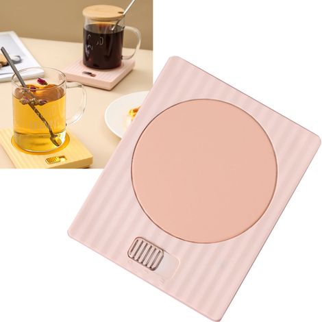 Chauffe-tasse 2 températures, 2 modes, température constante réglable, USB, pour œufs, gâteaux, serviettes humides, 220 V, rose (1/5)