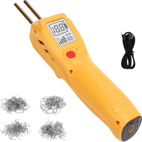 Kit saldatrice per plastica con 200 punti metallici, riscaldamento rapido, alta efficienza, portatile, ergonomica per riparazione paraurti, progetti fai da te, giallo