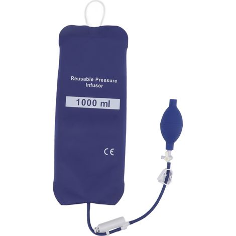 Poche de perfusion sous pression 1000 ml en tissu TPU, étanche à l'air, réutilisable, avec colonne d'affichage (1/5)