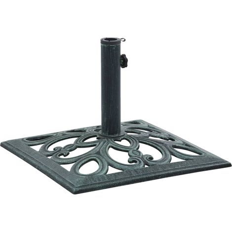 Socle de parasol, Support parasol Robuste de Qualité, Vert 12 kg 49 cm Fonte OIB7458E (1/5)