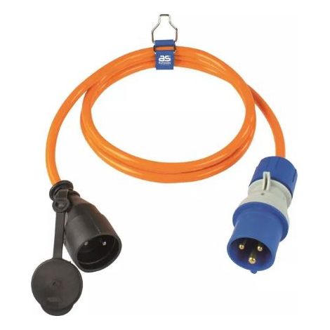 Cavo adattatore IEC maschio con indicatore di tensione 1,5M arancione - SCHWABE - 862435
