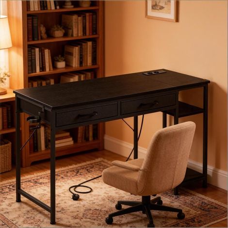 Table de jeu avec tiroirs en tissu,bureau informatique moderne,table d’étude,table à langer (uniquement avec bureau informatique)