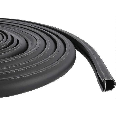 Joint d'étanchéité extérieur en caoutchouc noir D-Seal pour extension de caravane, 1 pi x 15/16 po x 35 po, compatible avec les extensions de caravanes, camping-cars et remorques. (1/4)