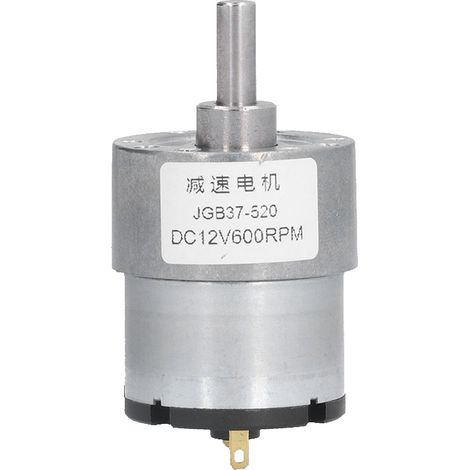 Moteur à engrenages à vis sans fin JGB37-520 12 V 600 tr/min CC, arbre turbo-réducteur pour ouvre-fenêtre/porte