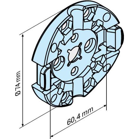 Support Clip Plat Becker Volet Roulant - Ø35-45mm - Becker