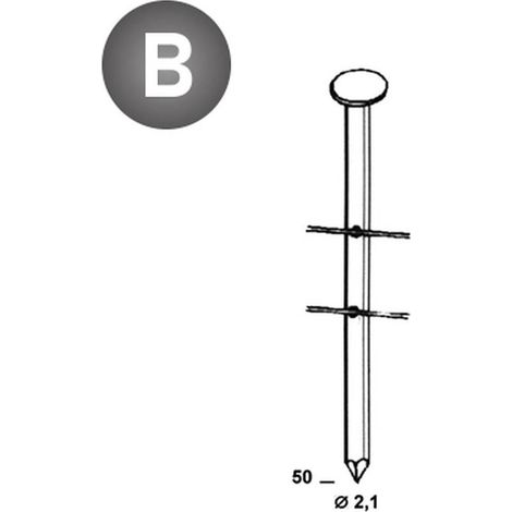 12 600 Pointes Lisses (Coil) - 2.1x50 mm - D-Work (1/5)