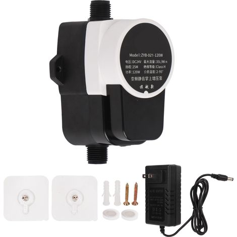 Pompe de surpression automatique DC 24V silencieuse 120W pour circulation d'eau, prise US AC100-240V, pour tuyauterie domestique (1/5)