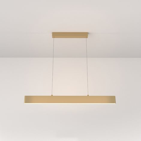 Lampadario A Sospensione Moderno Step Metallo Oro Luce Led Integrato 23W Calda (1/4)