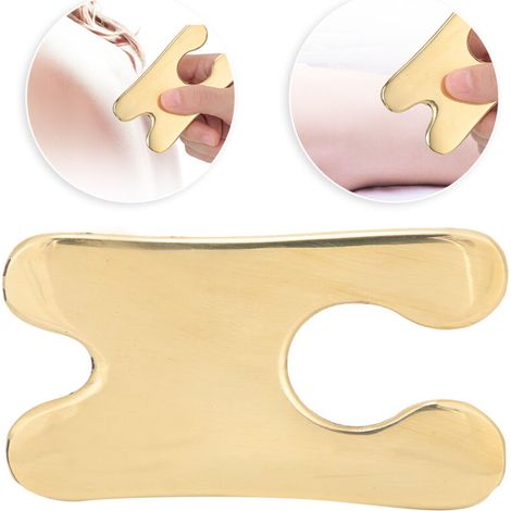 Plaque de Gua Sha en Laiton pour Détente et Bien-être, Outil de Massage Anti-Douleur (1/5)