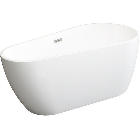Vasca da bagno freestanding asimmetrica 240 L 160 x 80 x 59 cm Bianco Acrilico - LEPINE (1/4)