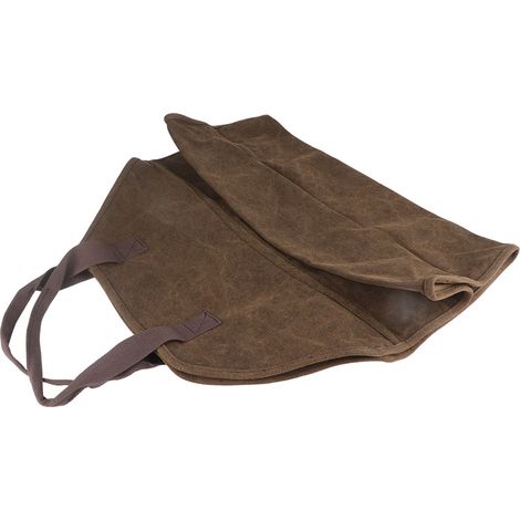 Kratzfeste Holztasche aus Canvas, Tragetasche für Brennholz und Holzscheite beim Camping (1/4)