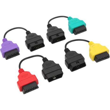 4pcs OBD2 Scanner Cable Adapter Diagnostic Connector Car Scan Tool Replacement for Fiat ECU (1/5)