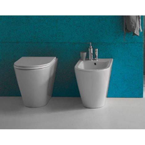 Sanitari forty3 filomuro cm. 52x36 con sedile softclose di (1/4)