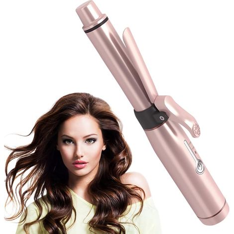 Fer à friser 19 mm, fer à friser en céramique rechargeable par USB avec 2 températures réglables et chauffe rapide, sans fil, fer à friser portable pour les voyages avec double élément chauffant PTC p (1/5)