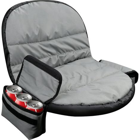 Housse de siège tondeuse à gazon avec plusieurs poches rangement, (1/5)