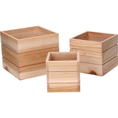 Cassetto legno 1-3 naturale quadro cm 15