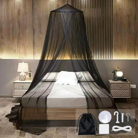 Moustiquaire pour lit double, lit simple, moustiquaire de voyage, maille fine et durable, convient pour la maison et le camping (1/5)