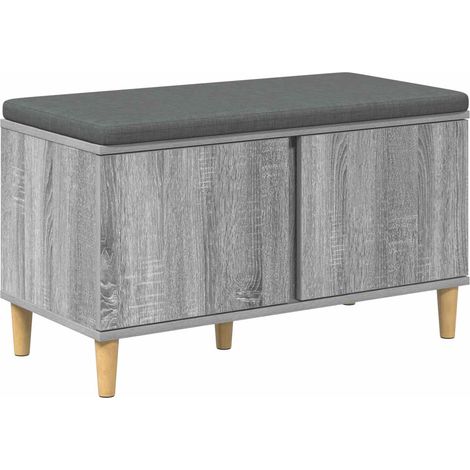 Panca per ingresso con cuscino Sonoma grigia 80 x 38 x 46 cm vidaXL