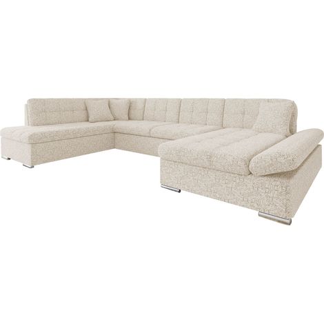 Sofá rinconero Comfivo Tilia I, Derecha, Función de descanso, Almacenaje, 345x205x76cm, 0