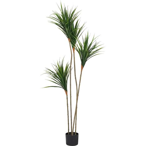 Pianta artificiale in vaso Uso interno Decorazione in plastica con vaso verde 165 cm Dracaena Draco